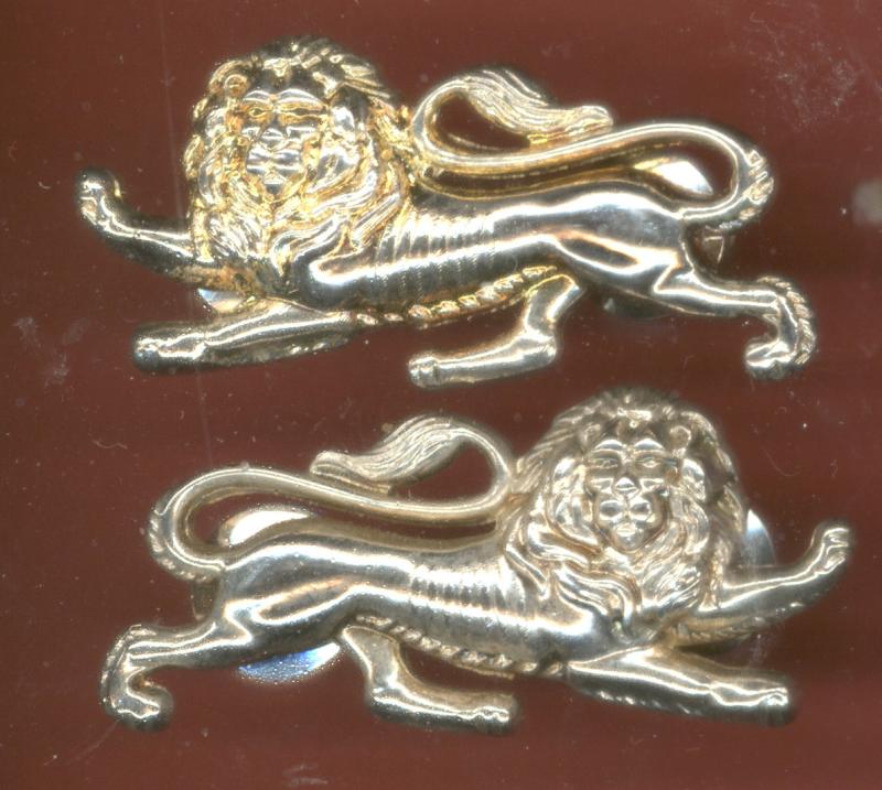 The King's Own Royal Border Regiment collar badges