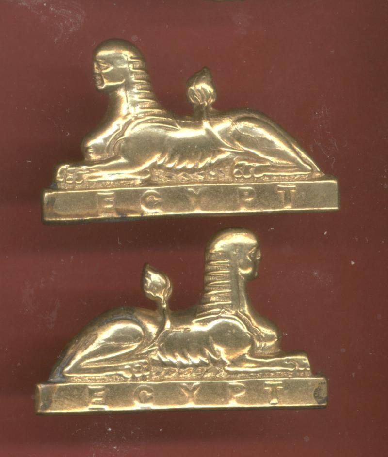 96th  Manchester Regiment of Foot Victorian WO's collar badges