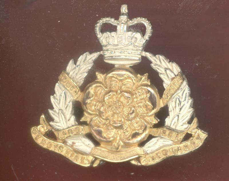 The Derbyshire Yeomanry Officer's cap badge