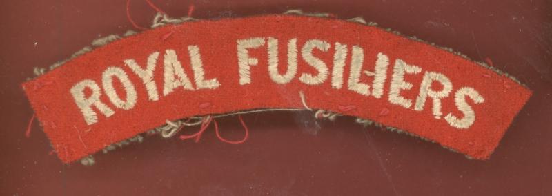Royal Fusiliers City of London Regt. WW2 cloth shoulder title