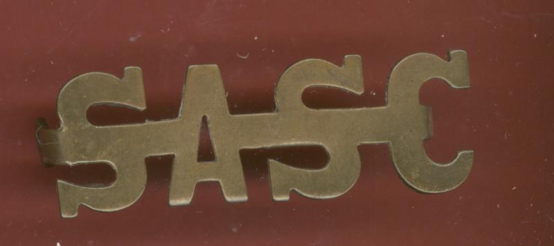 S-A-S-C South African Service Corps WW1 shoulder title