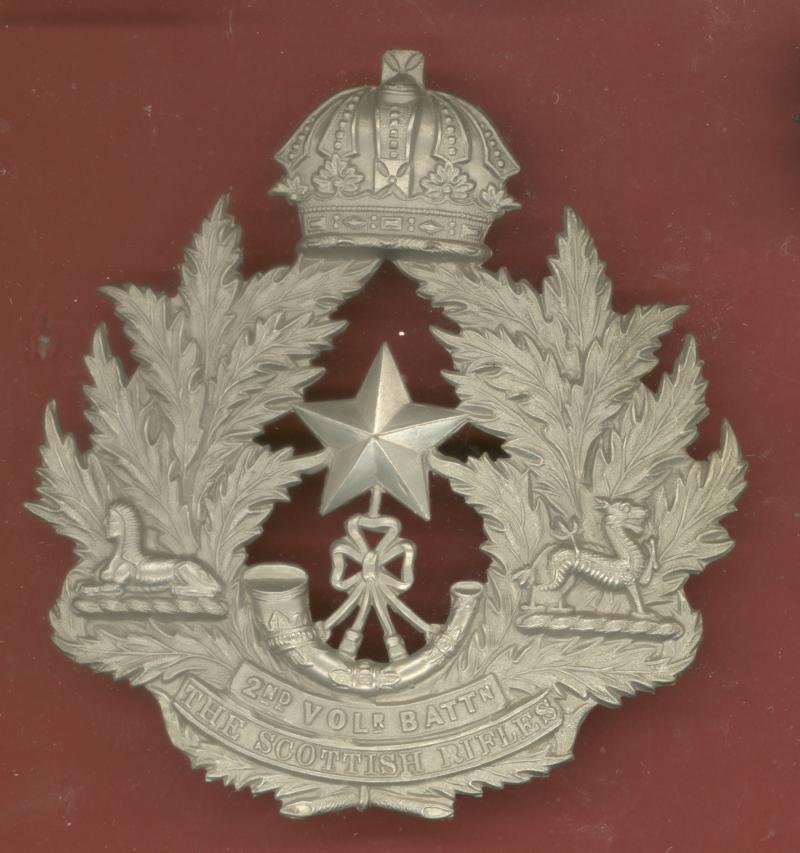 2nd V.B. Cameronians Scottish Rifles Victorian OR's helmet plate