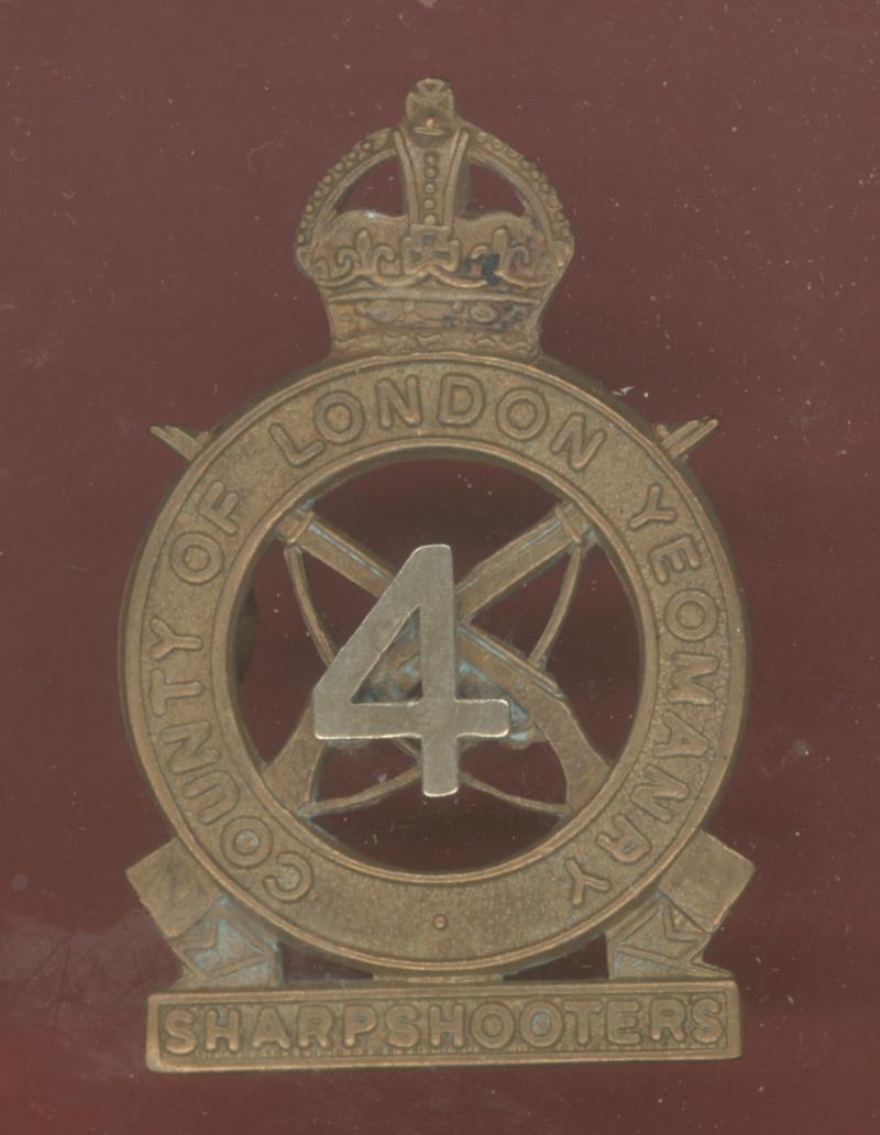 4th County of London Yeomanry (Sharpshooters) cap badge