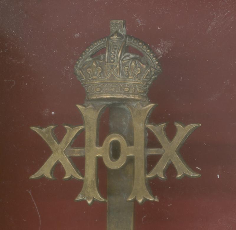 20th Hussars WW1 OR's cap badge