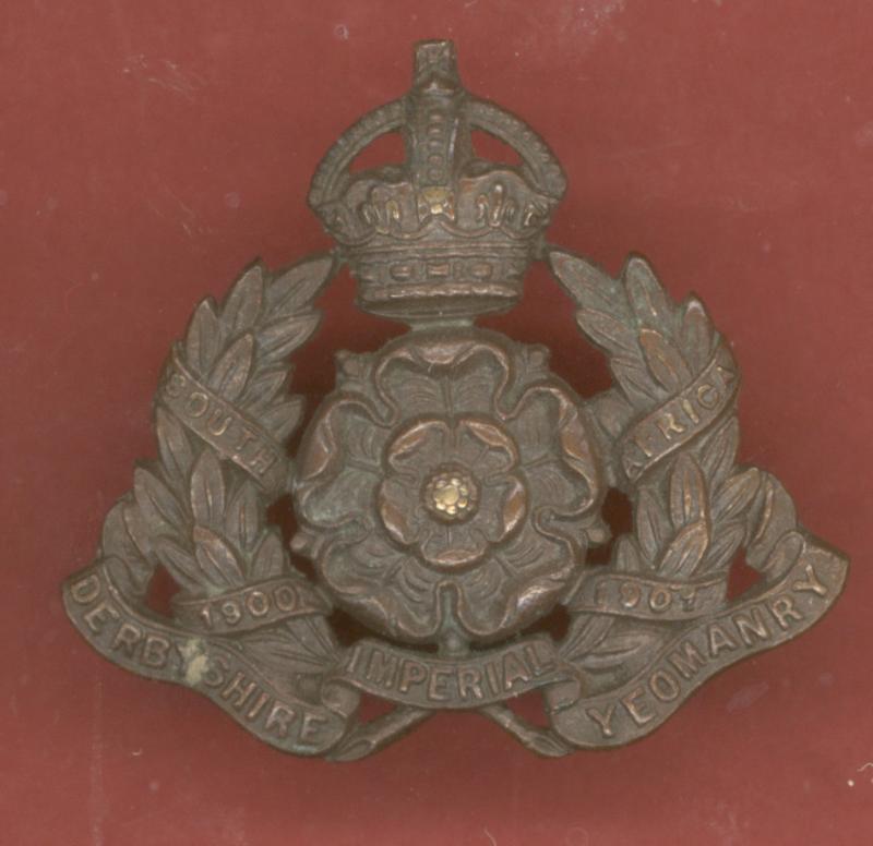 Derbyshire Imperial Yeomanry Officer's OSD collar badge