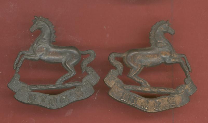 The King's Liverpool Regiment Officer's OSD collar badges