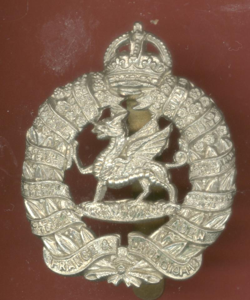 Welsh; 1st Monmouthshire Regiment OR's cap badge
