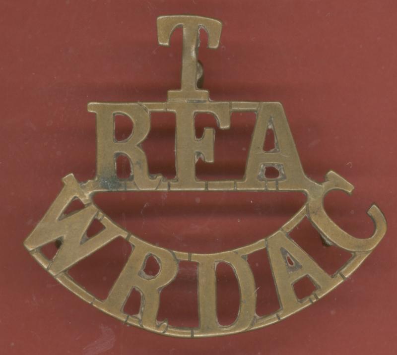 T / RFA / W.R.D.A.C. WW1 shoulder title