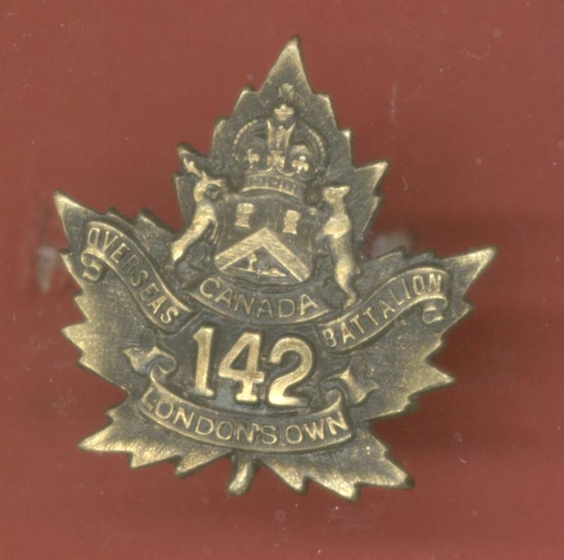 Canadian 142nd London's Own Bn. WW1 CEF collar badge