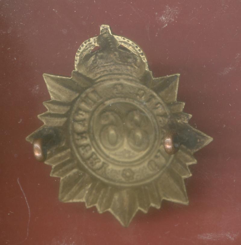 Indian Army. 86th Carnatic Infantry WW1 OR's cap badge