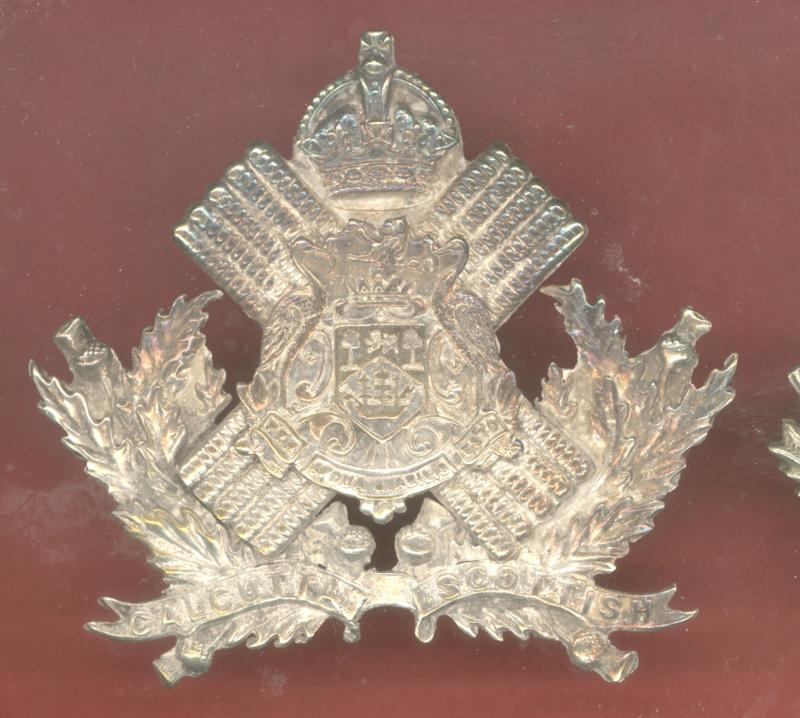 Indian Army. Calcutta Scottish WW1 Officer’s glengarry badge